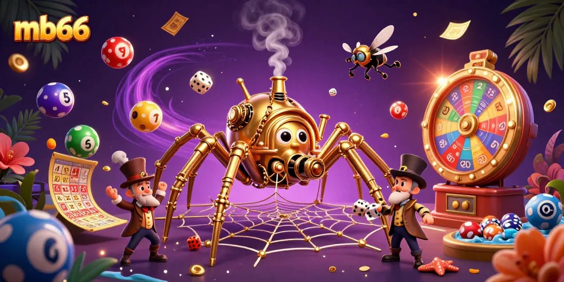 Experience thrill with mb66 as a golden spider weaves a web of lucky games and prizes.