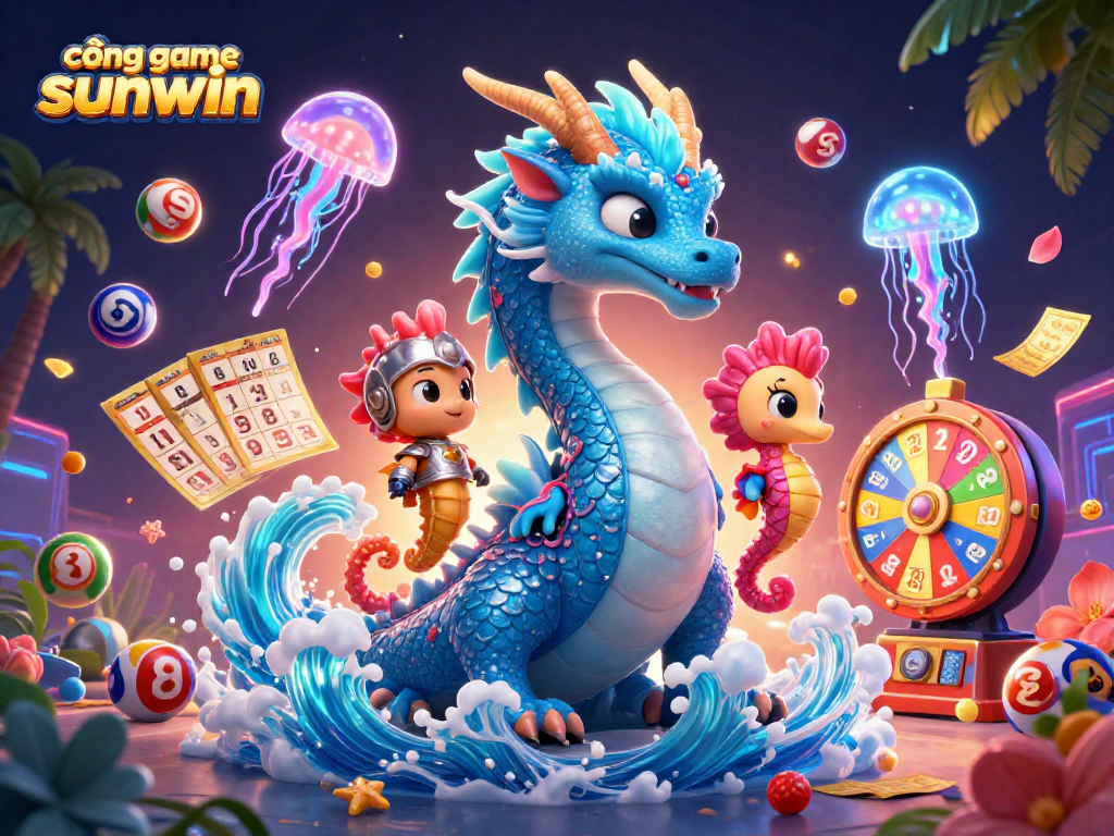 Capture chances with cổng game sunwin using vibrant lottery elements and an enchanting underwater scene.