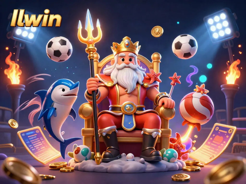 Experience the thrilling animations of llwin, featuring Neptune and exciting sports elements in an engaging illustration.