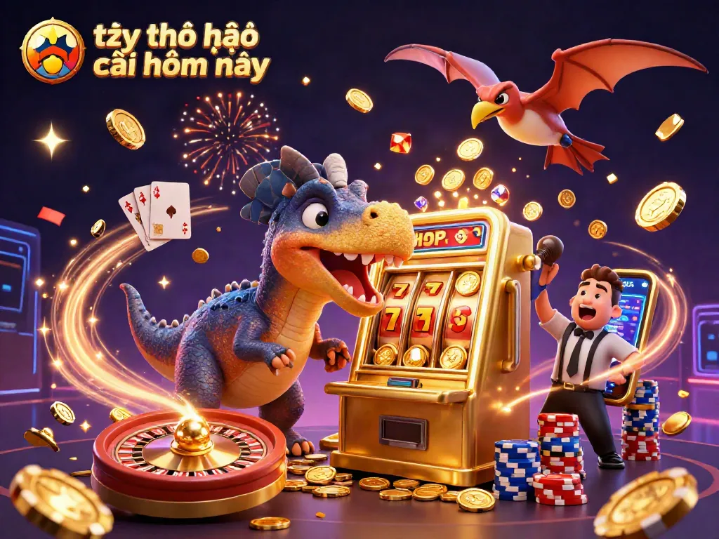 Catch the thrilling casino action with tỷ lệ kèo nhà cái hôm nay as colorful coins fly everywhere!